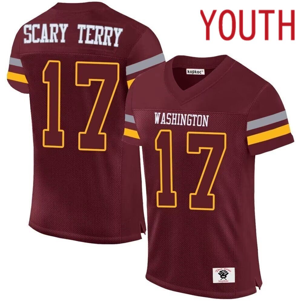 Youth NFL Washington Commander #17 Scary Terry 2024 Nike Game red throwback Jersey->youth nfl jersey->Youth Jersey